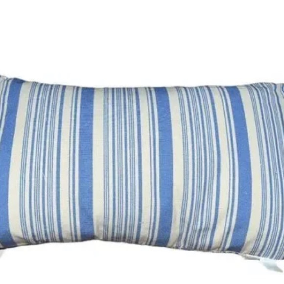 Brand  New RAE DUNN 14x24 You Me And The Sea Striped Pillow Below $42 Retail - Picture 5 of 6